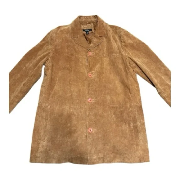 Vintage, Men's Brown Suede Trench style Coat - Picture 3 of 12